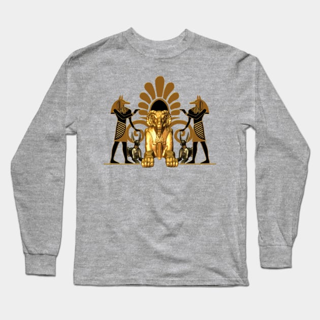 Anubis the egyptian god Long Sleeve T-Shirt by Nicky2342